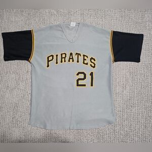 Pirates Gray and Black #21 Jersey Shirt Size Women's XL